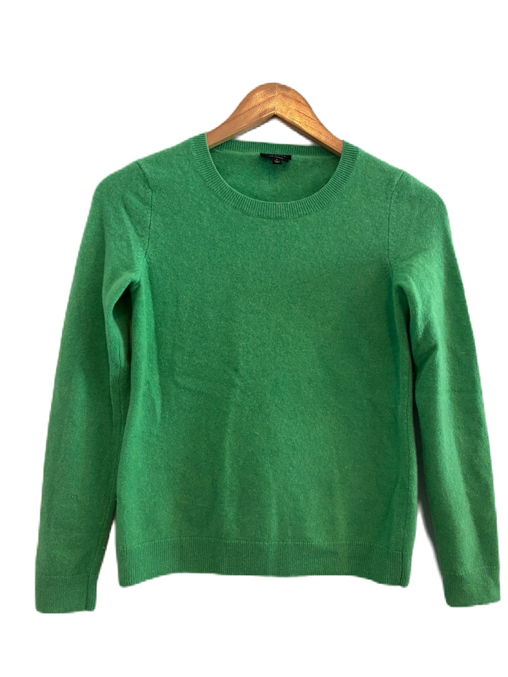 Talbots Pure Cashmere Green Crewneck Sweater Size Small